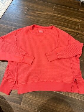 Womens oversize Waffle-Knit Crewneck Sweater American Eagle small